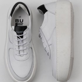 Resim Bueno Shoes Beyaz Siyah Deri Kadın Sneakers 01wv5501 