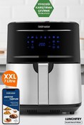 Resim Goldmaster Lunchfry GM-7498 7 L Inox Geniş XXL Dokunmatik Karıştır Uyarı Fonksiyonlu Airfryer Sıcak Hava Fritözü 