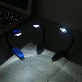 Resim Marsilyan Kitap Okuma Işığı LED Booklight Kıskaçlı Pilli Model LED Işık 