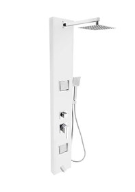 Resim Aurel Lena Beyaz Atlas Masajlı Duş Sistemi Beyaz 