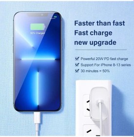Resim İphone Uyumlu 12 İçin 20w Hızlı Şarj Cihazı Ab/abd Tak Ve Veri Usb C Kablosu İphone Uyumlu Samsung Lg İçin Şarj Kablosu İpad Uyumlu İçin Tip C İphone Uyumlu13 İçin 
