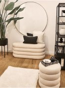 Resim hoom concept Relax Bench Ve Puf Takımı, Bej 