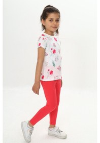 Resim Toontoy Kids Toontoy Kız Çocuk Çiçek Baskılı Kaprili Takım Nar Çiçeği 
