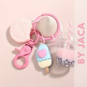 Resim JACA Dondurma Kurabiye Bardak Figürlü Model Charm Şık Sallantılı Çanta Aksesuarı Ve Anahtarlık 