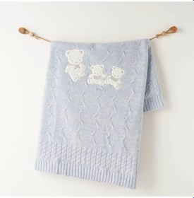 Resim Andywawa Ac26341 Triko Battaniye 85x100 Blue Melange Çok Renkli Melange 