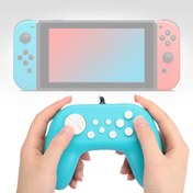 Resim Bewinner Handle Gamepad, Wired Controller-Spielekonsole Handgriff für Switch Einhand-Controller-Spielmodus, Spielekonsole Gamepad-Griff Game Boy-Konsolen (Grün) 