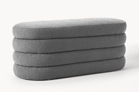Resim SUNDEA TEDDY PUF BENCH, GRİ 