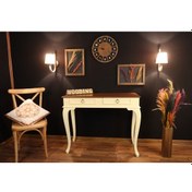 Resim Wooding 100 Cm Çekmeceli Masif Krem Ceviz Dresuar (548587958) Krem 