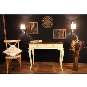 Resim Wooding 100 Cm Çekmeceli Masif Krem Ceviz Dresuar (548587958) Krem 