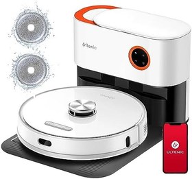 Resim Ultenic T10 Pro robot süpürge, silme fonksiyonlu, istasyonu, 4000 Pa temizlik robotu, uzun çalışma süresi 200 dakika, LiDAR navigasyon, halı algılamalı robot süpürge, kartografi, WiFi/App 