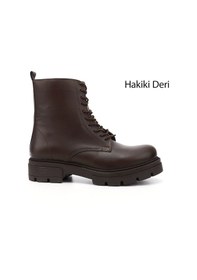 Resim Gönderi R Kadın Kahve Antik Fermuarlı Hakiki Deri Postal Bot Dkzb02842685 Kahve 