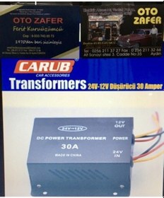 Resim Carub Düşücü 24V Dan12V Ta Transformers 30 Amper Konvertör 