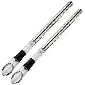 Resim Şarap Soğutucu Seti, Şişe İçin Şarap Soğutucu, Paslanmaz Çelik Şarap Soğutucu Çubuğu, Şarap Kadehli Şarap Sürahisi 