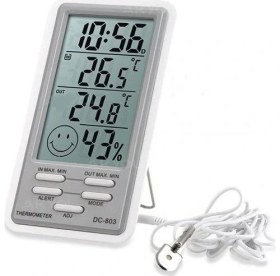 Resim Turuncu DC-803 Kablolu Alarmlı Sıcaklık ve Nem Ölçer 