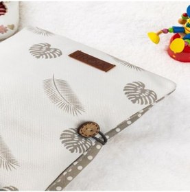 Resim meditroia Bebek Alt Açma Bakım Çantası Organizer Yaprak Desen Açık Gri 