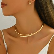 Resim Boho Şık 14K Altın Kaplama Yaka Kolye ve Damla Küpe Seti, 1 set Çinko Alaşımlı Takı Kadınlar için, Çok Yönlü Günlük Giyim, Yaz Plaj Aksesuarı için İdeal 