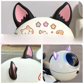 Resim ABS Kedi Kulaklıklarını Süslemek İçin Evrensel Yapışkanlı Etiketler, Motosikletler, E-Bikeler ve Yetişkin Bisikletleri İçin İdeal—Motosiklet Ekipmanınızı veya Bisikletinizi Güçlendirmek İçin Mükemmel. 