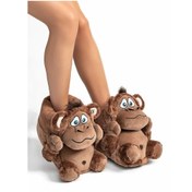 Resim Twigy Monkey Unisex Hayvanlı Panduf Kahverengi 36/43 AA0600 