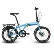 Resim Carraro Flexi 108 Hd - 20 Jant 8 Vites Katlanır Bisiklet - Mat Koyu Gri / Koyu Turkuaz Siyah 