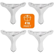 Resim Lukens Mobilya Kanepe Koltuk Ünite Ayağı 10cm Beyaz Baza Ayak 4AD 