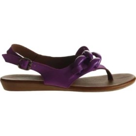 Resim Bueno Shoes Lila Deri Kadın Düz Sandalet 