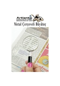 Resim Metal Büyüteç 50 Mm 1 Adet 6x Plastik Sap Çerçeveli 5 Cm Büyüteç Merçek Okul Büro Ofis Krom Kaplama Büyüteç 