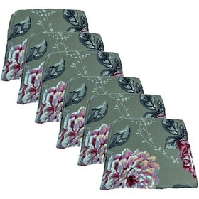 Resim Knsz sırt minderi 6 lı zng&mğr&uslu yaprak gri kumaş cırtlı tel bar sandalyesi sırtı için 