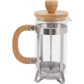 Resim Ahşap Detaylı 600 ml Cam French Press 