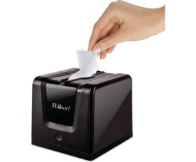 Resim Flora Modern Peçetelik, Dekoratif Peçete Dispenseri ve Düzenleyicisi F290 Siyah 