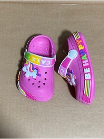 Resim Calx Kız Çocuk Unicorn Figürlü Kaydırmaz Taban Terlik Sandalet 