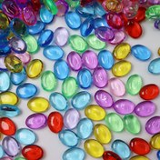 Resim 20/50/100 adet Akrilik Çok Renkli Oval Boncuk, Vazo Dolu, Masa Dağı, Etkinlik, Düğün, Doğum Günü Parti Süslemeleri için Suya Benzer Dekoratif Taşlar 