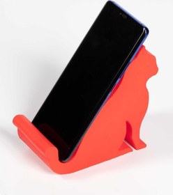Resim Birlik Sünger Sünger Kedi Masa Üstü Telefon Ve Tablet Tutacağı Kırmızı 13x12,5x6 Cm 