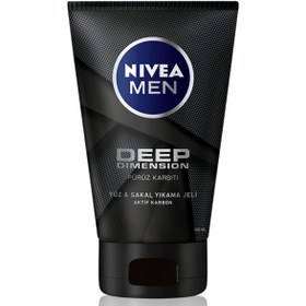 Resim NIVEA Men Deep Dimension Yüz ve Sakal Temizleme Jeli 100 ml 