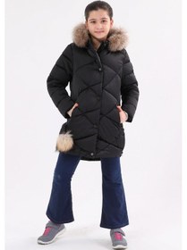 Resim Benitto Kids Kız Çocuk Mont 51273-Siyah 