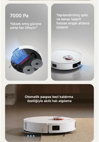 Resim Xiaomi 7000pa Ultra Emiş Gücü Performansı Robot Süpürge - Kendini Temizleme - Yeni Nesil Teknoloji 