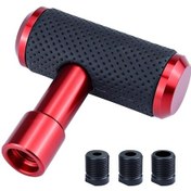 Resim Suntek Çoğu Mt Şanzıman Kırmızısı Için 4 Inç Metal Araba Otomatik Vites Topuzu Kolu 