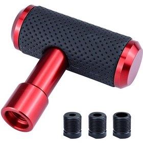 Resim Suntek Çoğu Mt Şanzıman Kırmızısı Için 4 Inç Metal Araba Otomatik Vites Topuzu Kolu 