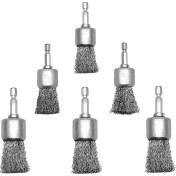 Resim Quueppty Matkap Için 6 Paket Tel Fırça Tekerleği 1 Inç Kıvrımlı Uçlu Tel Fırçalar 1/4 Inç Altıgen Boya Yüzeyi ve Küçük Alanlar Için (Yurt Dışından) 