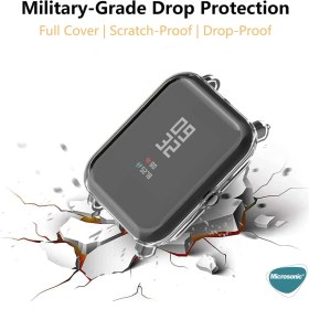 Resim Microsonic Amazfit Bip Kılıf 360 Full Round Soft Silicone Şeffaf 