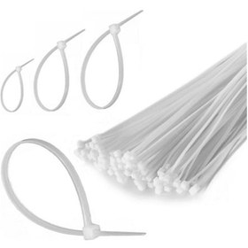 Resim 50 Adet Plastik Cırt Kelepçe Kablo Bağı Kablo Düzenleyici-4.8 X 380 Mm 