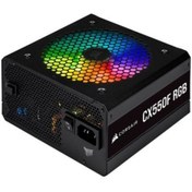 Resim Corsair CX Series CX550F RGB CP-9020225-EU 550W Power Supply 24 Ay Garanti / Hızlı Gönderi