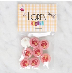 Resim Loren Crafts 8'li Emzik Düğme - 1007 