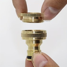 Resim 1 Takım, Pirinç Standart Bağlantı Elemanı 1/2 ve 3/4 Diş Dahili Çamaşır Makinesi Musluk Nipel Konnektörü, Çok Amaçlı Pirinç Musluk Bağlantısı Araba Yıkama Su Tabancası Aksesuarı, 25mm/0.98in 19mm/0.75in 