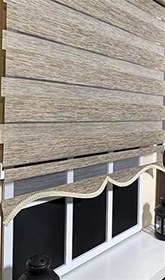 Resim StorBurada Zebra Stor Perde Kahverengi Etek Dilimli STB-400-V05 Kahverengi 50 x 200 