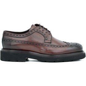 Resim Tuna Hakiki Deri Eva Taban Oxford Model Erkek Ayakkabı - E4466 