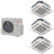 Resim Multi Kaset Tipi 21000 Btu 1 Dış + 3 İç Ünite 9000 + 9000 + 9000 Btu Inverter Klima Bosch