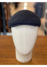 Resim Hamze İngiliz London Model Kaşe Kumaş Kasket Şapka Lacivert 