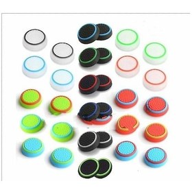 Resim Silikon Analog Thumb Stick Tutacakları Kapağı Ps4 - Ps3 Kontrol Cihazı Thumbstick:beyaz Siyah Newway 
