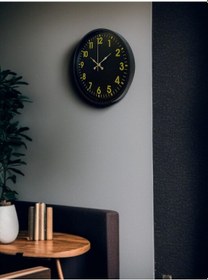 Resim 36 Cm Siyah Standart Duvar Saati Çok Renkli 