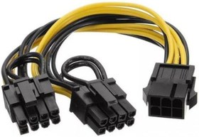 Resim 30 cm 6 pin pci express dişi to 6+2 8 pin kablo 30 cm 6+2 power güç kablosu 